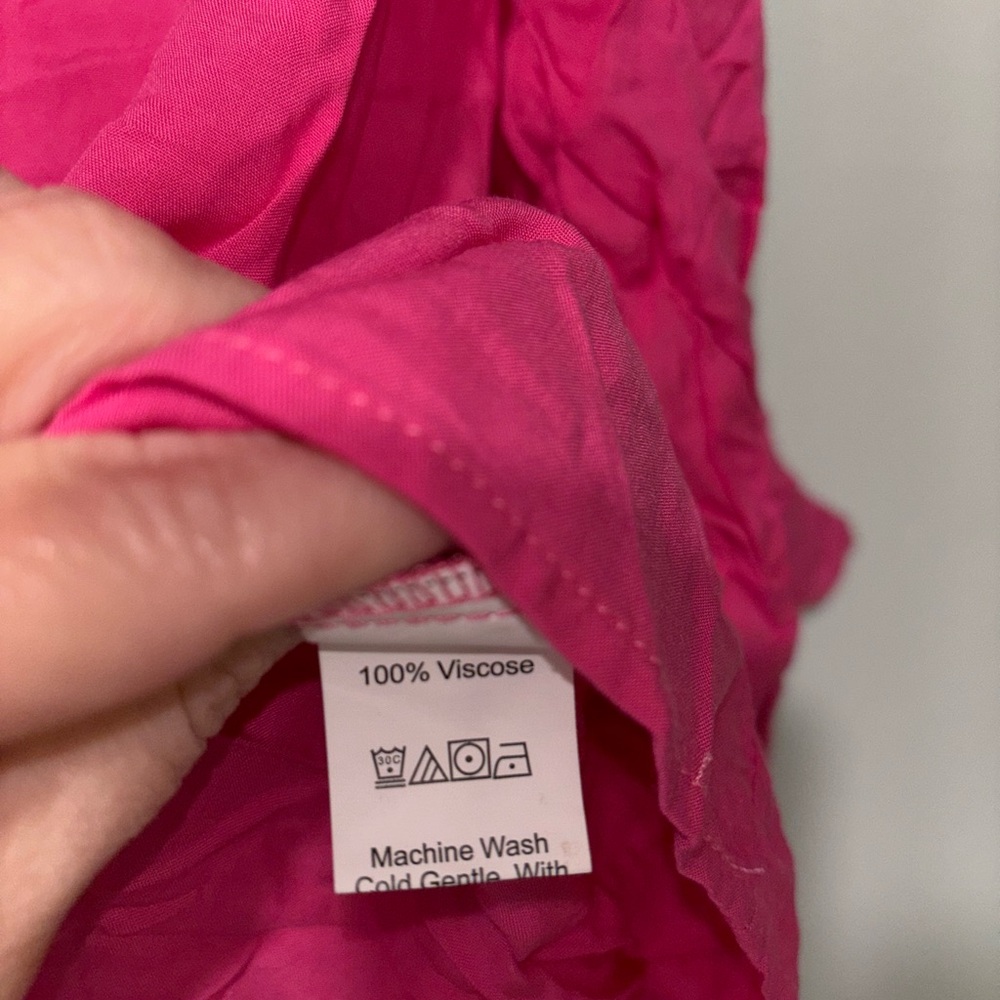 Women's Large Pink Lace Sleeve Top - Picture 4 of 5